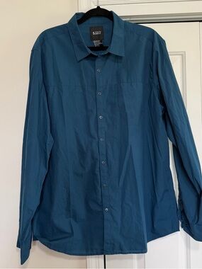 5.11 Tactical Teal Button Down Long Sleeve Shirt Size XL